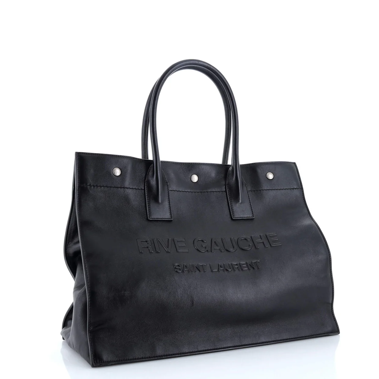 Rive Gauche Shopper Tote Leather Small - Deep Luxury