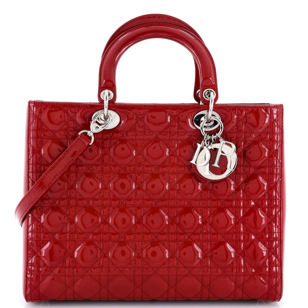 Lady Dior Bag Cannage Quilt Patent Large - Deep Luxury