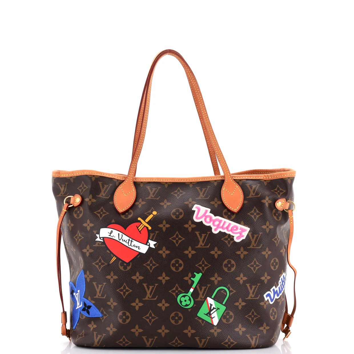Neverfull NM Tote Limited Edition Patches Monogram Canvas MM - Deep Luxury