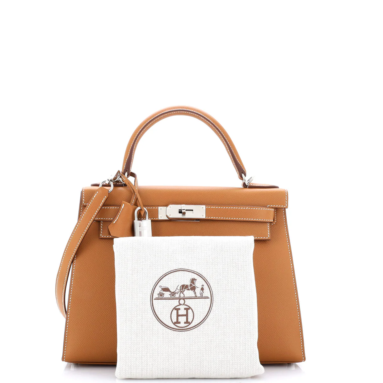 Kelly Handbag Gold Epsom with Palladium Hardware 28 - Deep Luxury