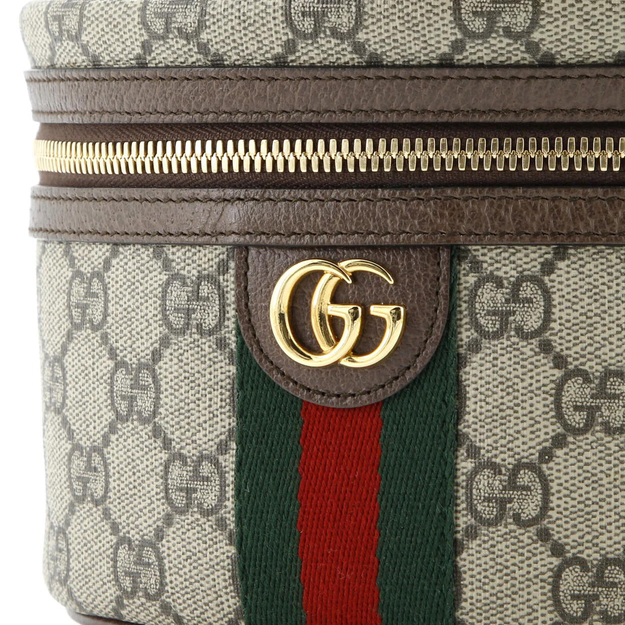 Ophidia Top Handle Cosmetic Case GG Coated Canvas Mini - Deep Luxury