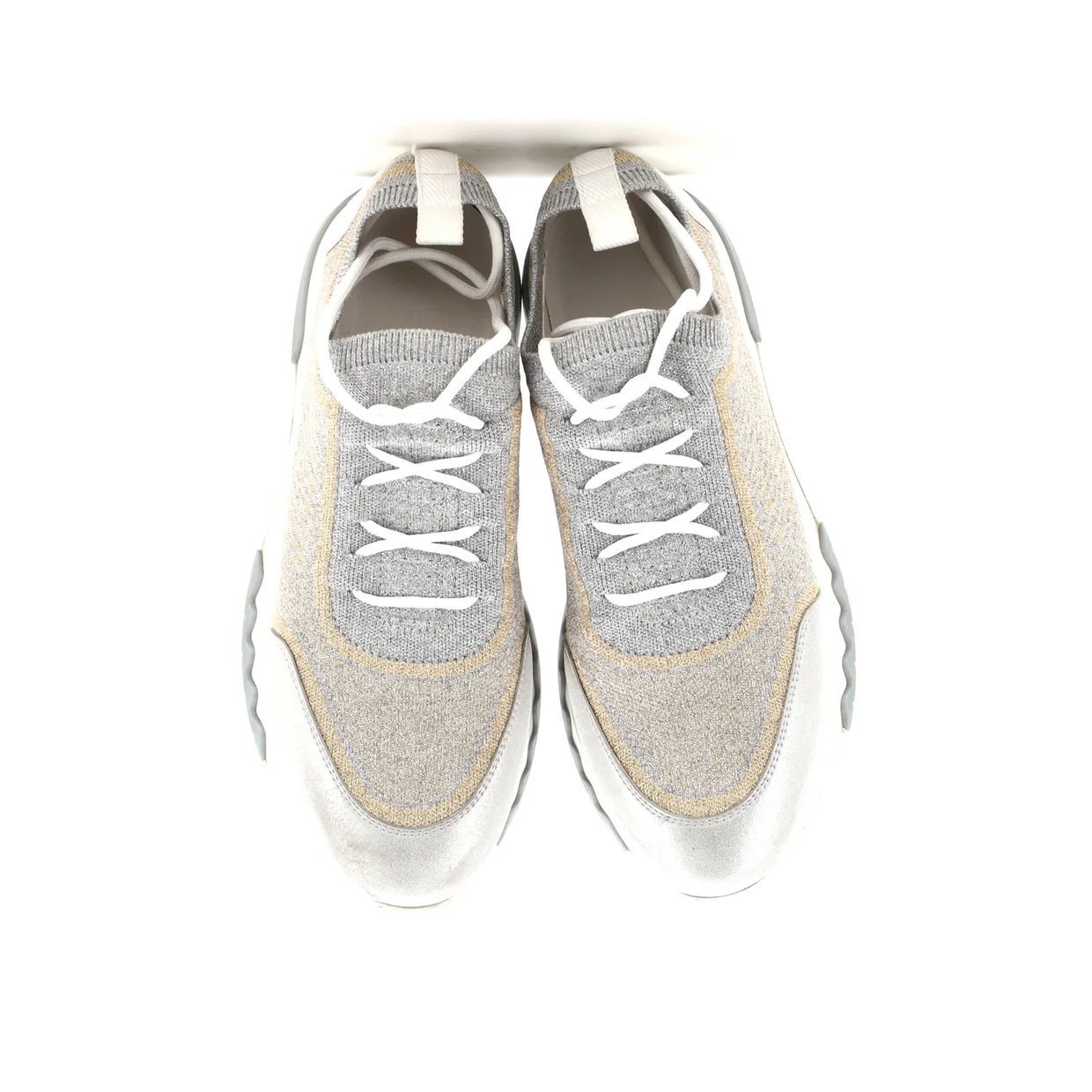 Women's Addict Sneakers Knit Fabric with Leather - Deep Luxury