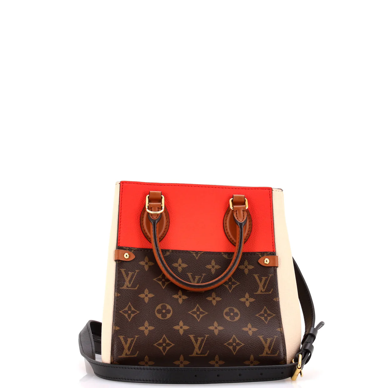 Fold Tote Monogram Canvas and Leather PM - Deep Luxury