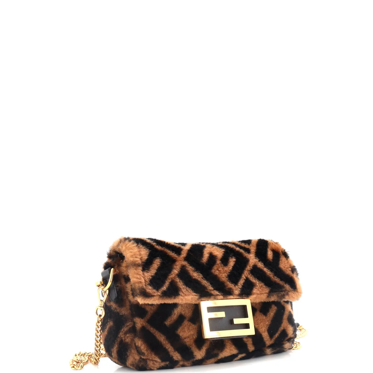 Baguette NM Bag Zucca Shearling Mini - Deep Luxury