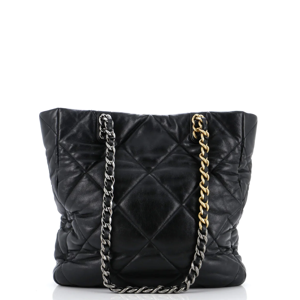 19 Shopping Bag Quilted Leather Medium - Deep Luxury