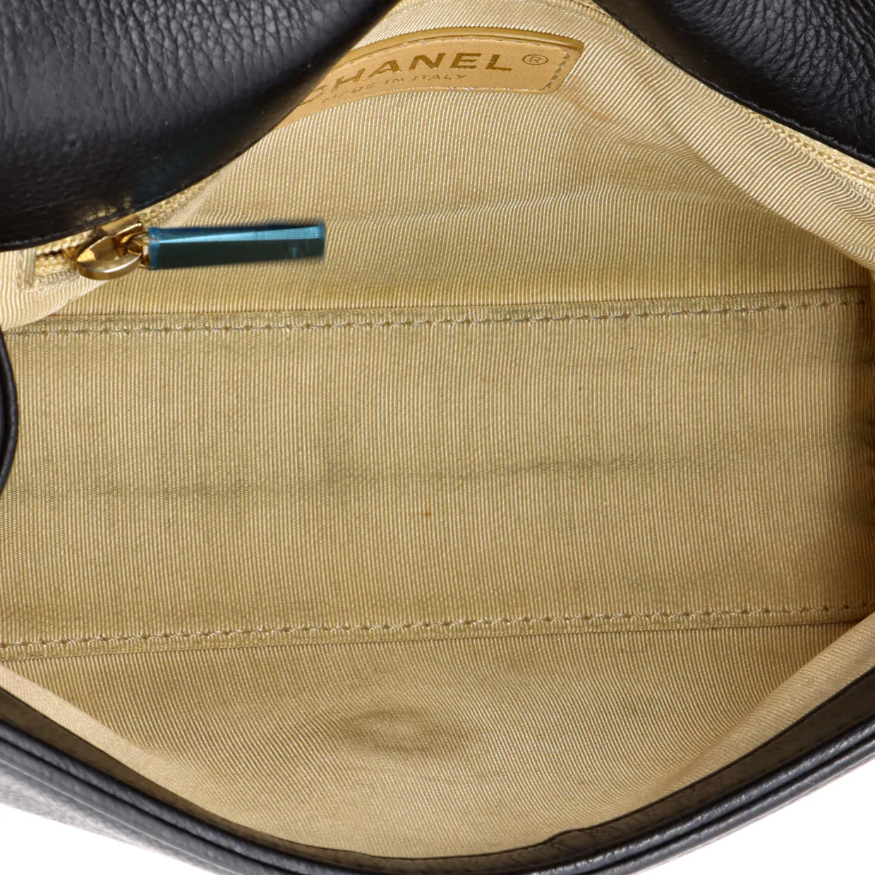 Label Click Flap Bag Quilted Calfskin Small - Deep Luxury