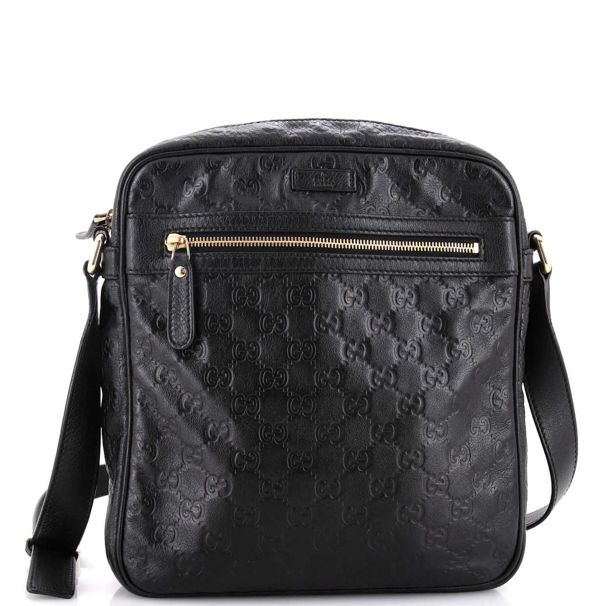 Front Zip Messenger Guccissima Leather Medium - Deep Luxury