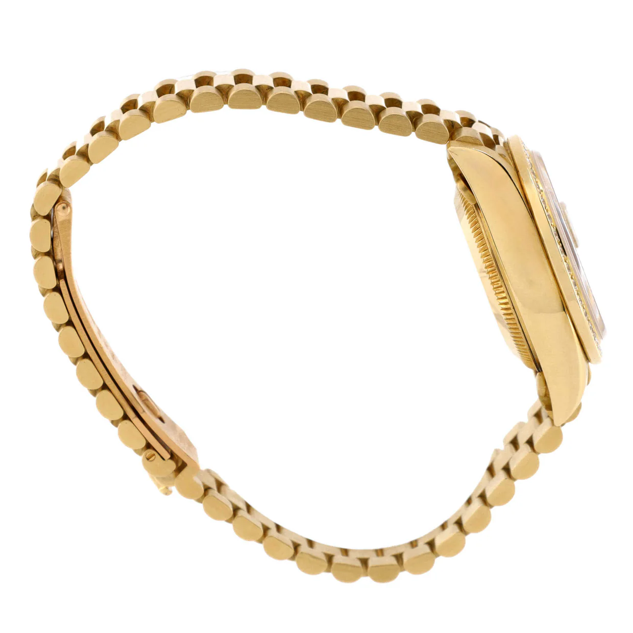 Oyster Perpetual President Datejust Automatic Watch Yellow Gold with Diamond Bezel and Markers 26 - Deep Luxury