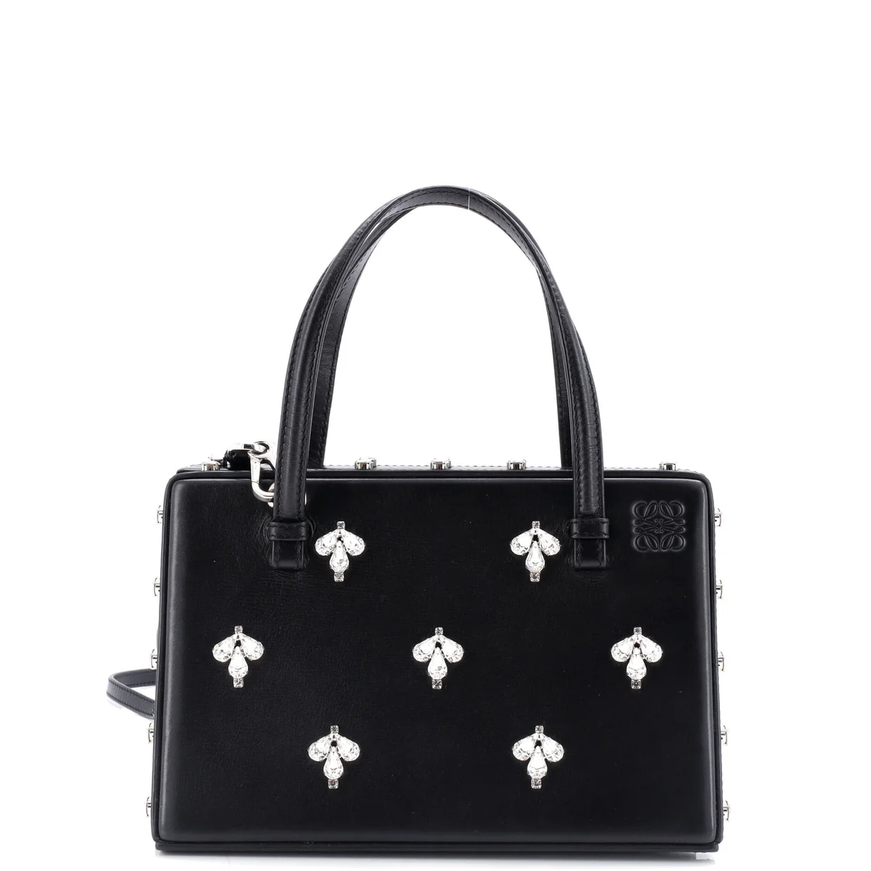 Postal Bag Embellished Leather Small - Deep Luxury