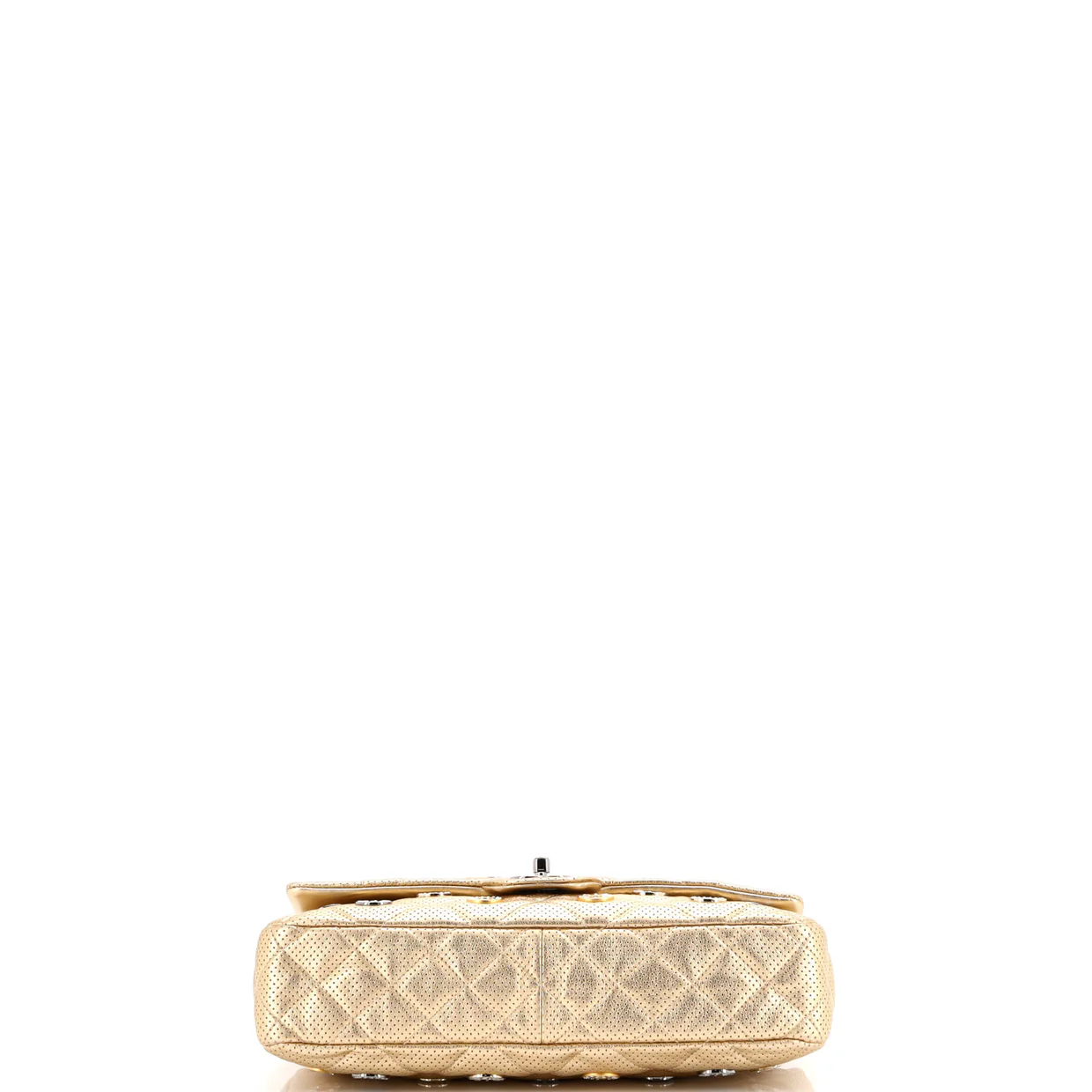 Paris-Dubai Medals Flap Bag Embellished Quilted Perforated Lambskin Medium - Deep Luxury