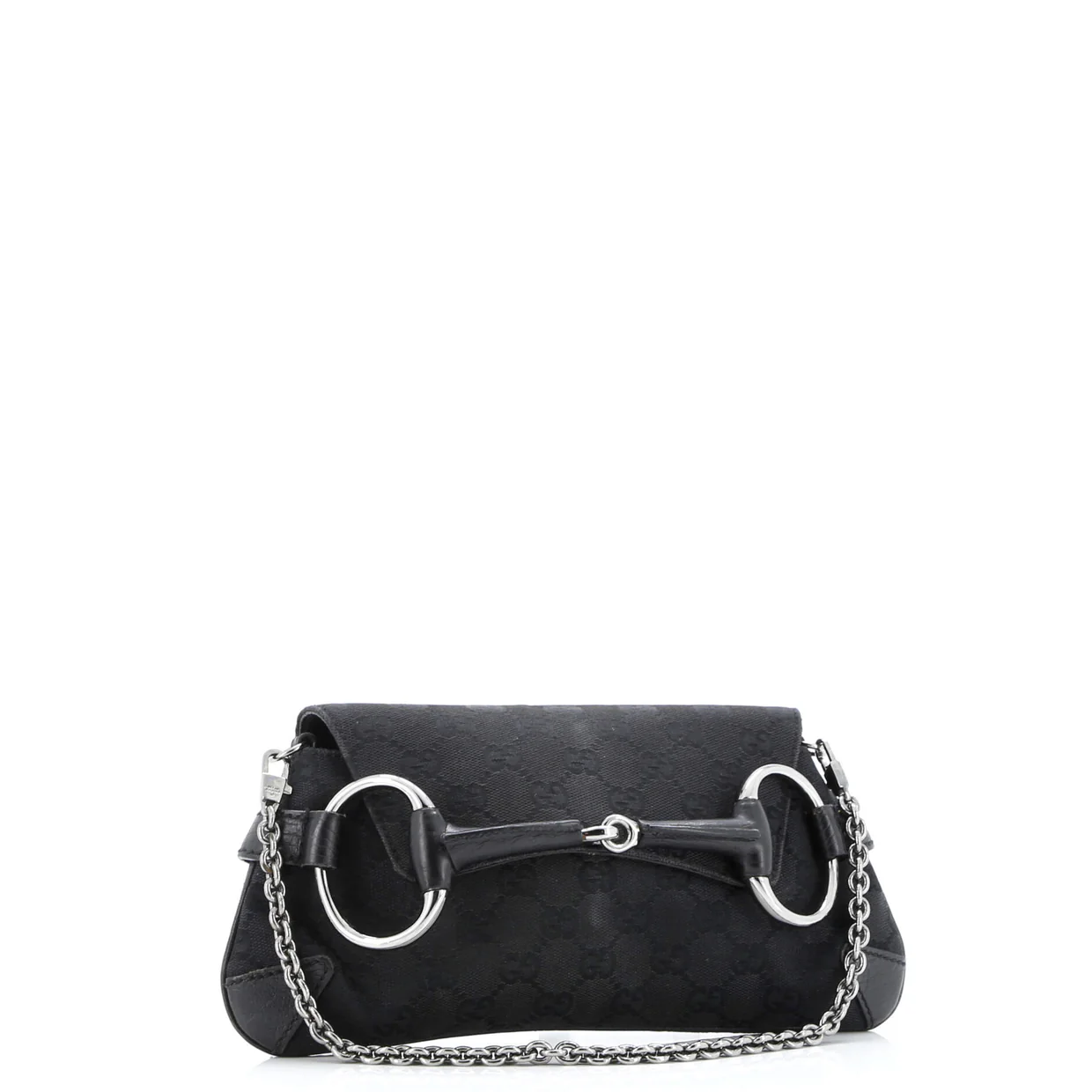 Horsebit Chain Clutch GG Canvas with Leather Medium - Deep Luxury