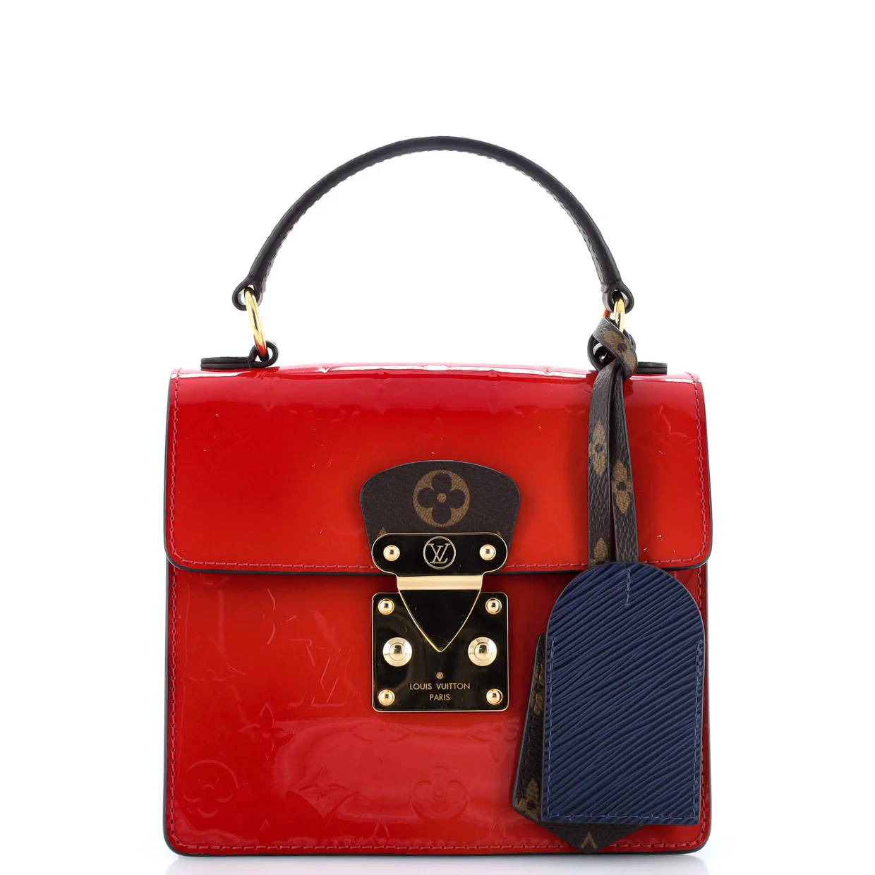 Spring Street NM Handbag Monogram Vernis with Monogram Canvas and Epi Leather - Deep Luxury