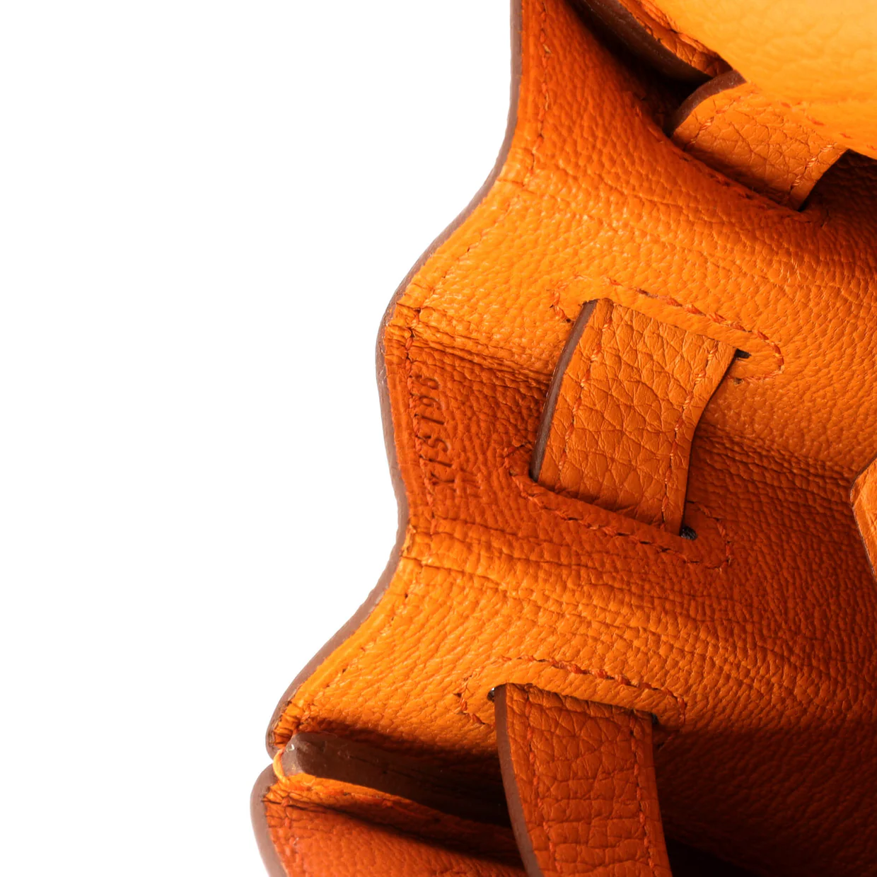 Kelly Handbag Orange H Clemence with Palladium Hardware 28 - Deep Luxury