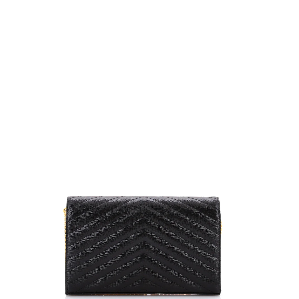 Classic Monogram Wallet on Chain Matelasse Chevron Leather Medium - Deep Luxury