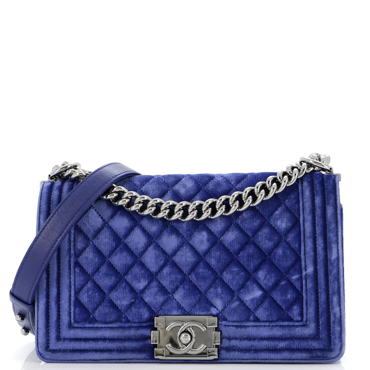 Boy Flap Bag Quilted Velvet Old Medium - Deep Luxury