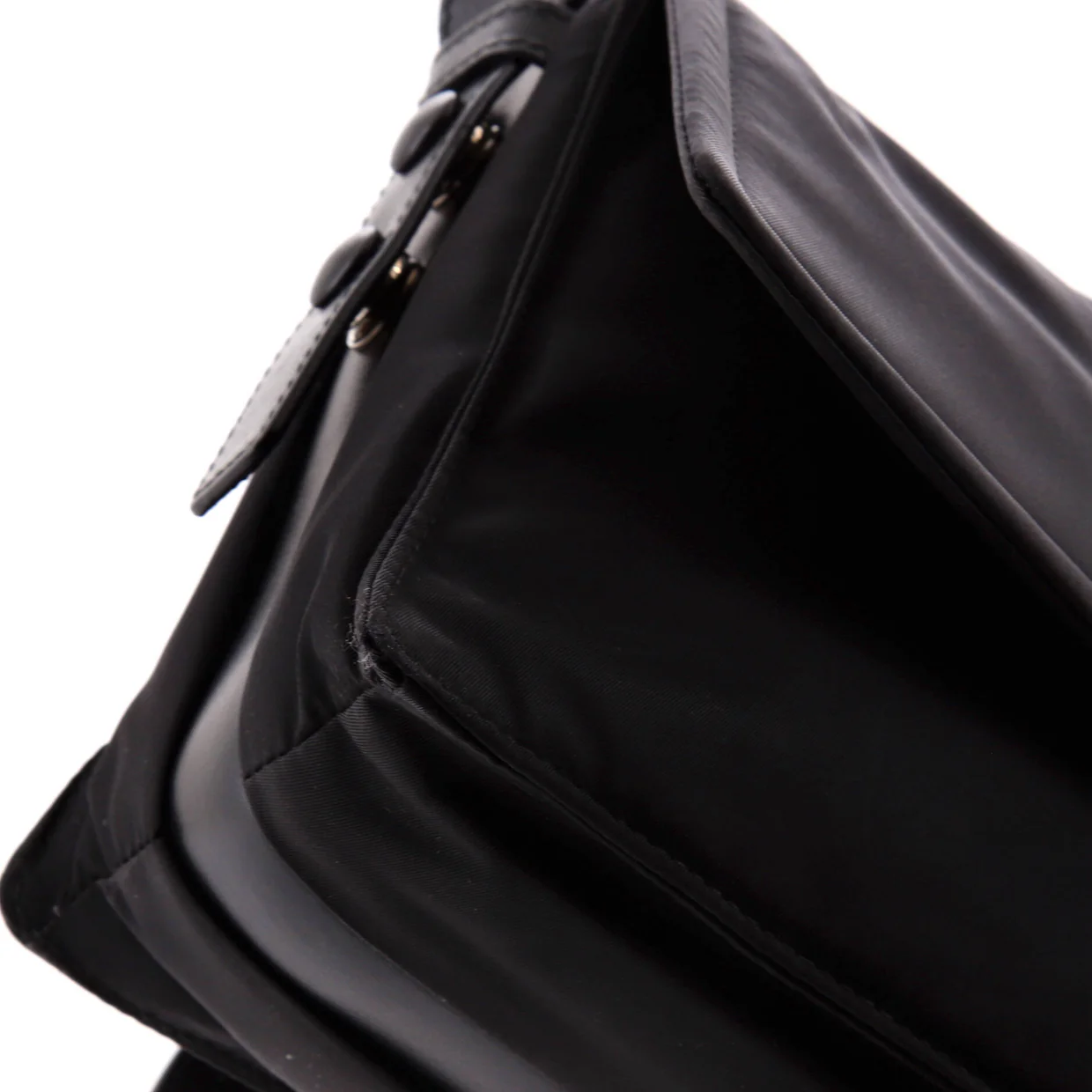 Padded Flap Shoulder Bag Re-Nylon Small - Deep Luxury