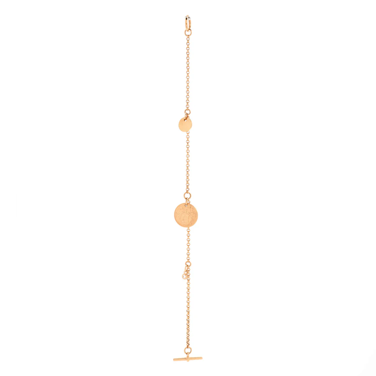 Ex-Libris Bracelet 18K Rose Gold with Diamond Small - Deep Luxury