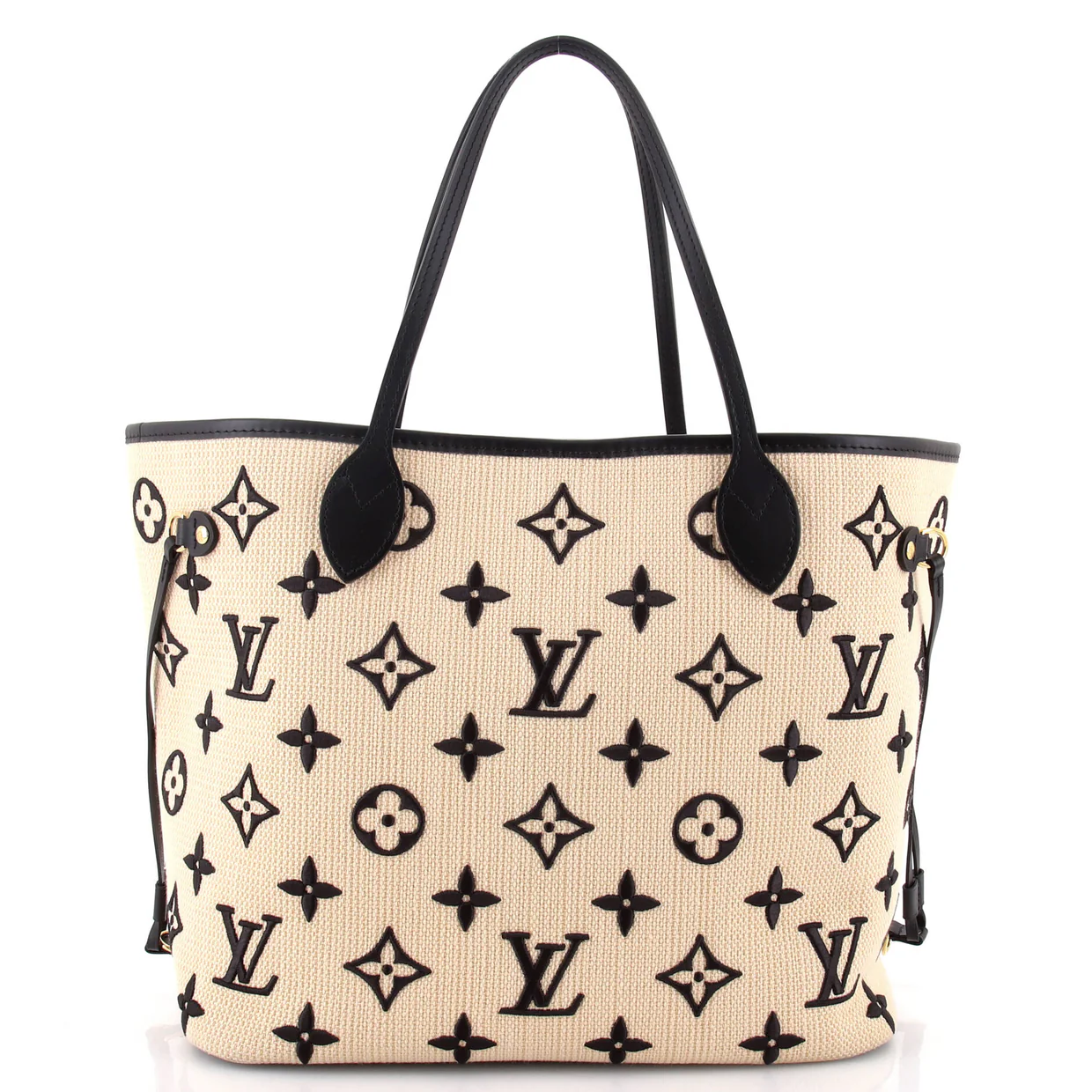 Neverfull NM Tote Monogram Giant Embroidered Cotton MM - Deep Luxury
