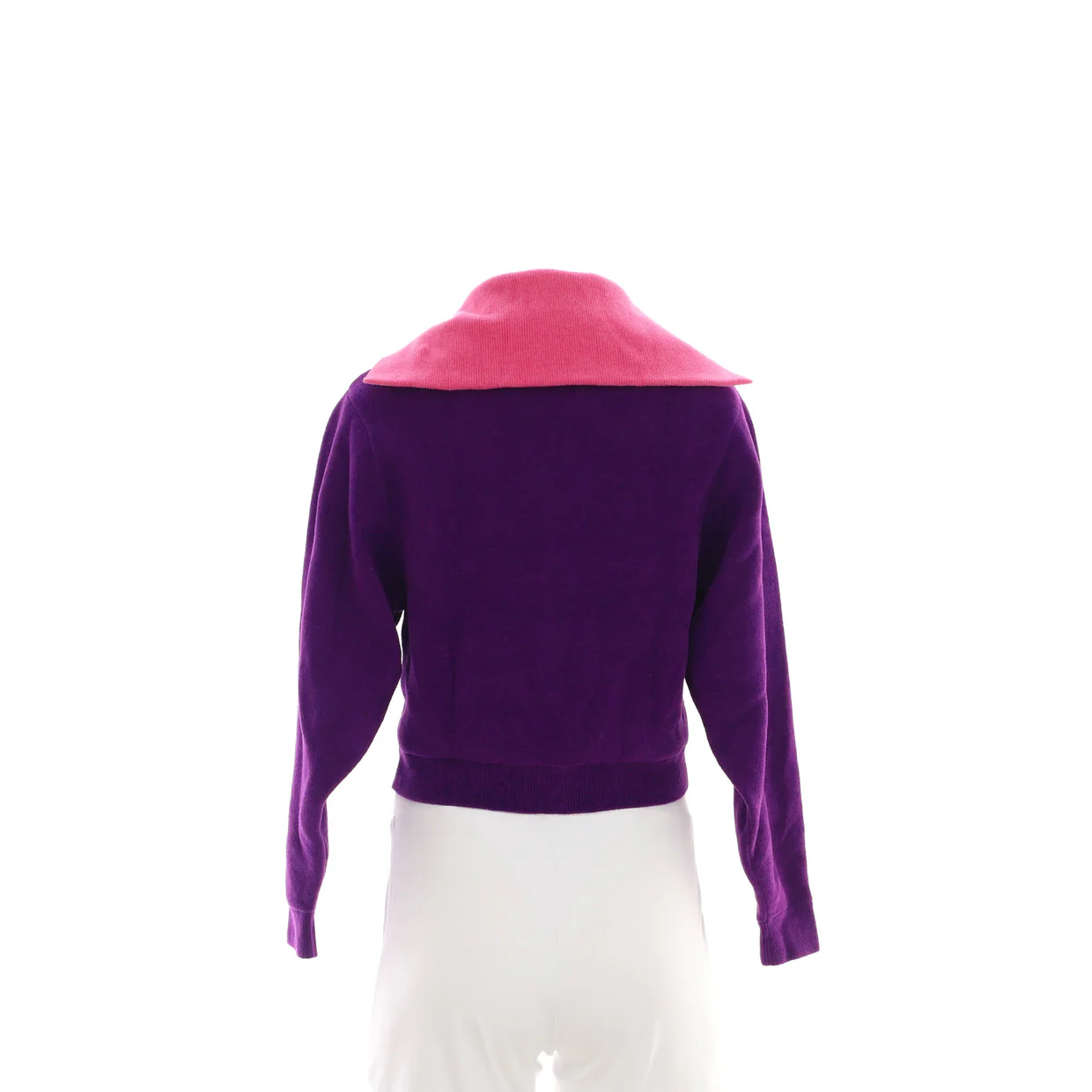 Women's Vuittamins Zip Collar Sweater Cotton and Wool Blend - Deep Luxury