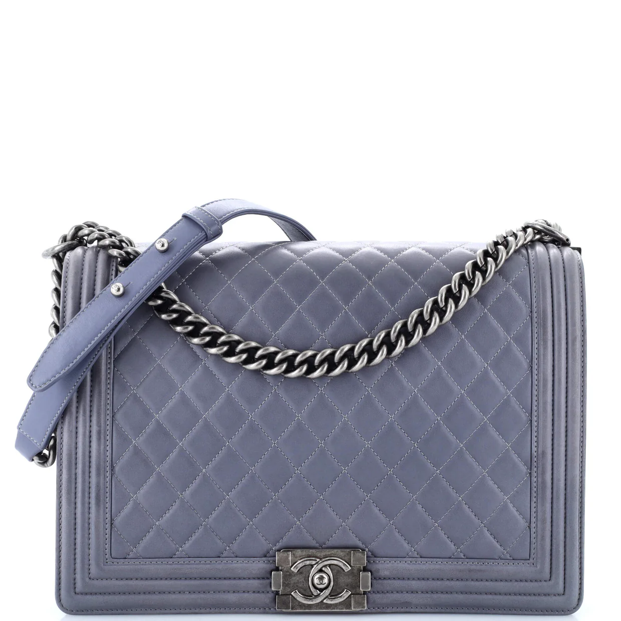 Boy Flap Bag Quilted Lambskin Large - Deep Luxury