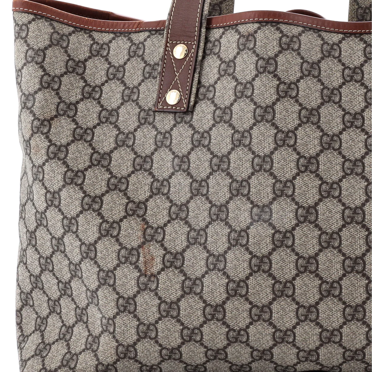 Web Loop Tote GG Coated Canvas Medium - Deep Luxury