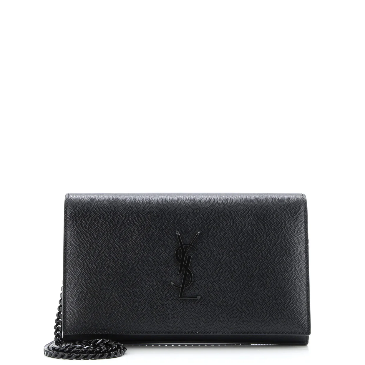 Classic Monogram Wallet on Chain Leather - Deep Luxury