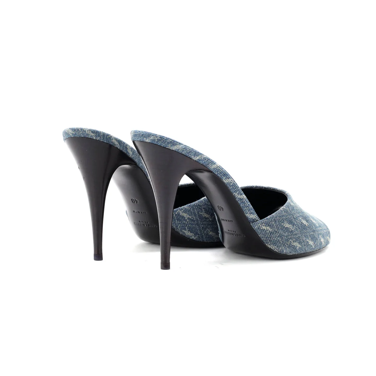 Women's LA 16 Mules Monogram Denim - Deep Luxury