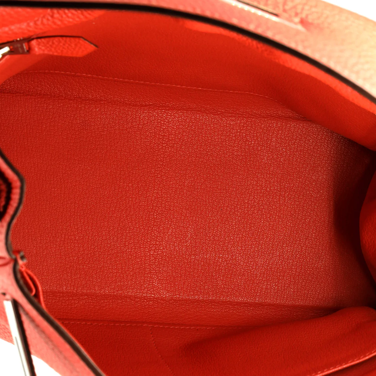 Kelly Handbag Rouge Pivoine Clemence with Palladium Hardware 28 - Deep Luxury