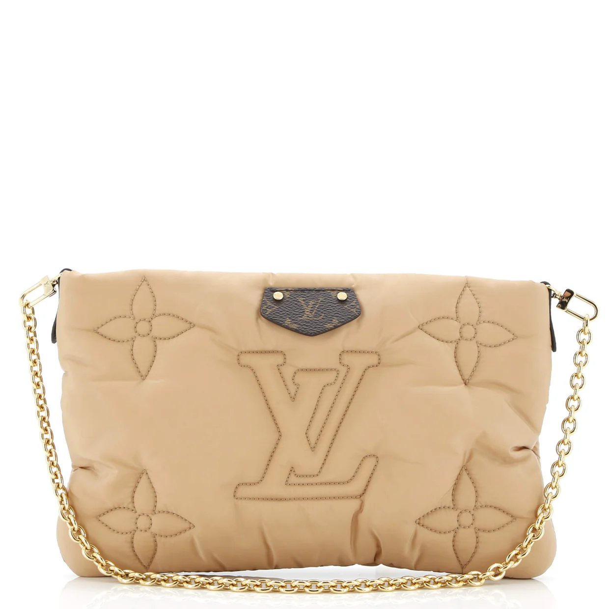 Maxi Multi Pochette Accessoires Pouch with Chain Monogram Quilted Econyl Nylon - Deep Luxury