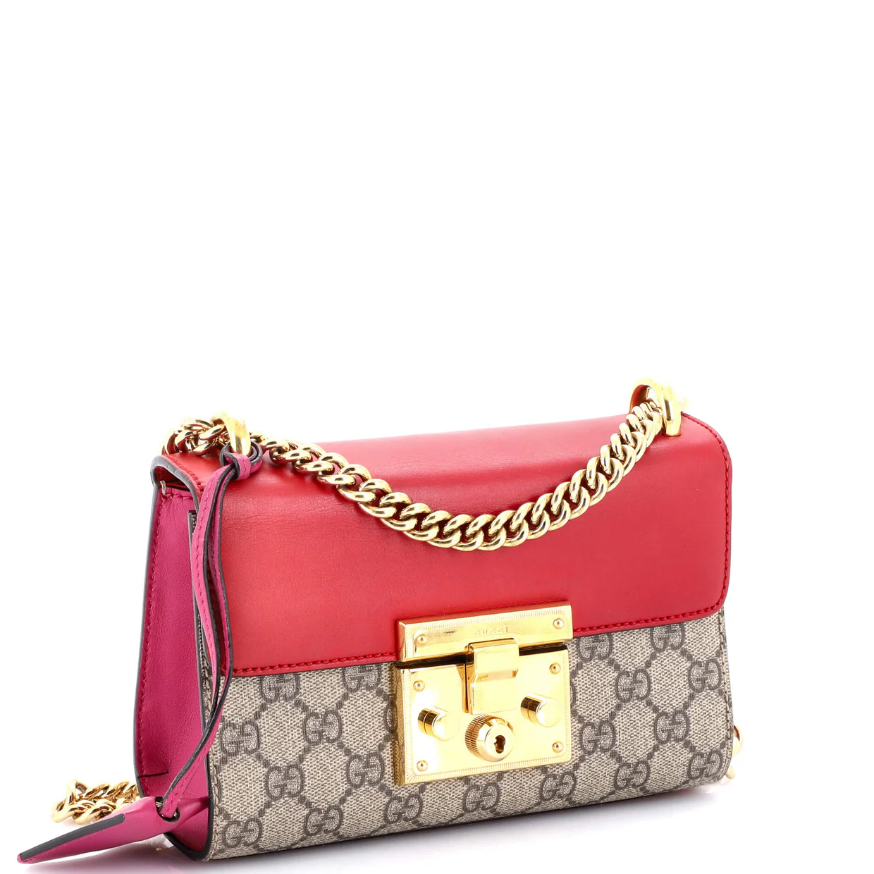 Padlock Shoulder Bag GG Coated Canvas and Leather Small - Deep Luxury