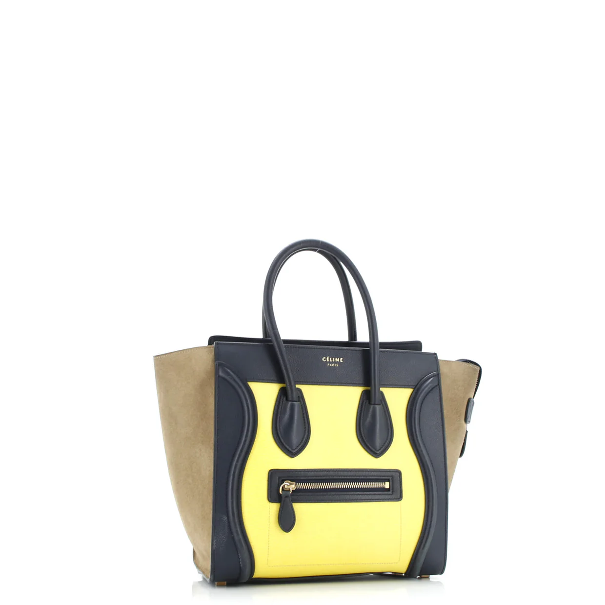 Tricolor Luggage Bag Leather Micro - Deep Luxury
