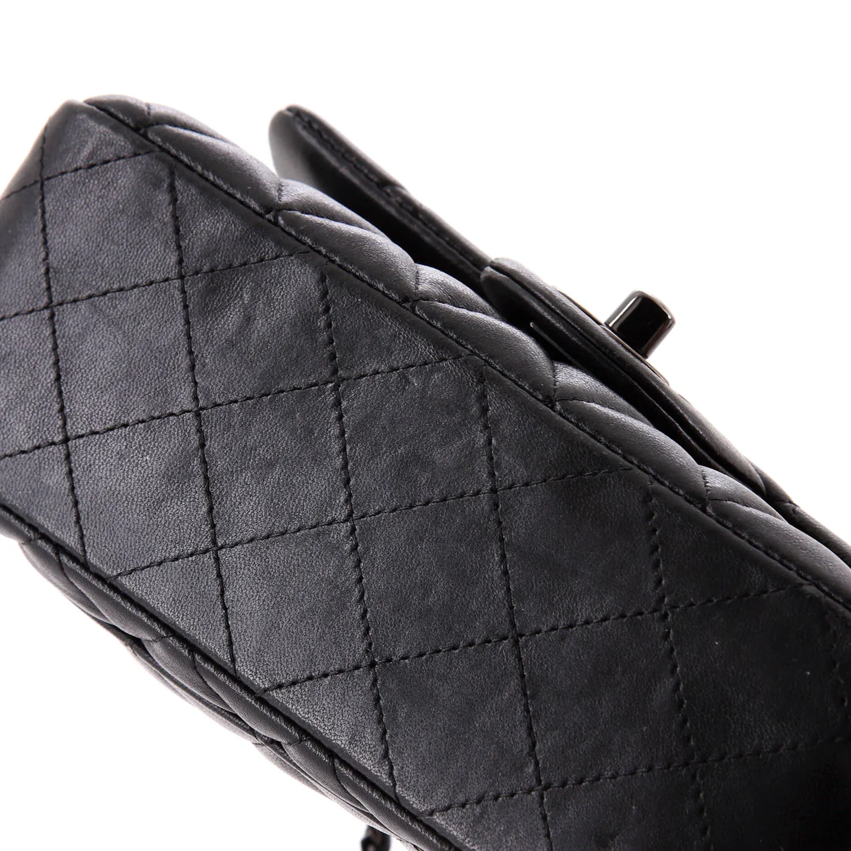 So Black Classic Single Flap Bag Quilted Lambskin Mini - Deep Luxury