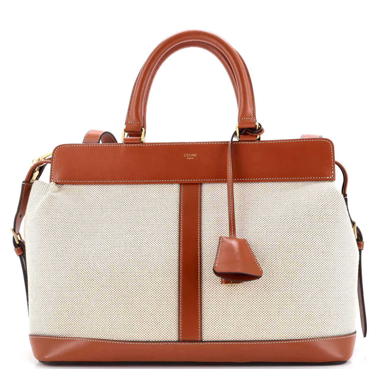 Cabas de France Tote Canvas with Leather Medium - Deep Luxury