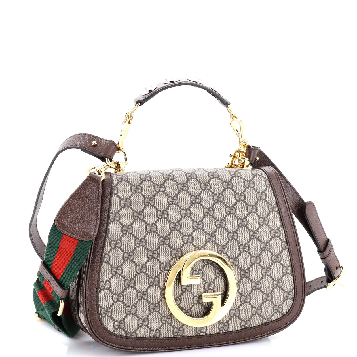 Blondie NM Top Handle Bag GG Coated Canvas Medium - Deep Luxury