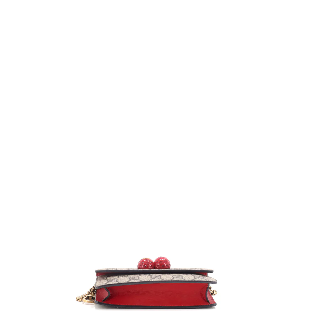 Cherries Wallet on Chain GG Coated Canvas Mini - Deep Luxury