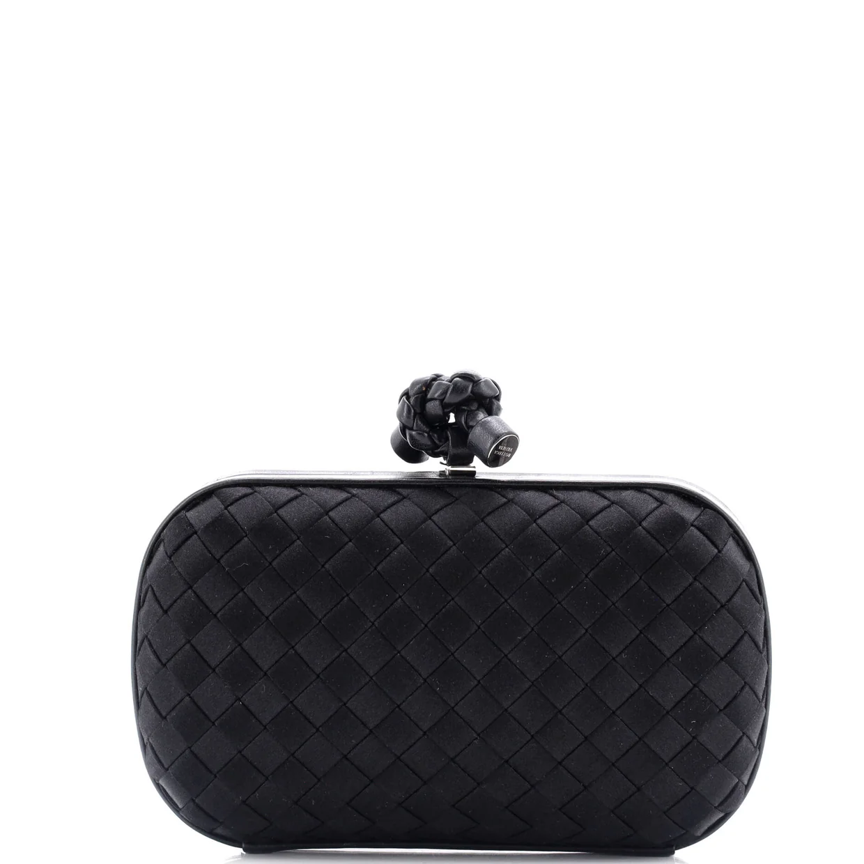 Box Knot Clutch Intrecciato Satin Small - Deep Luxury
