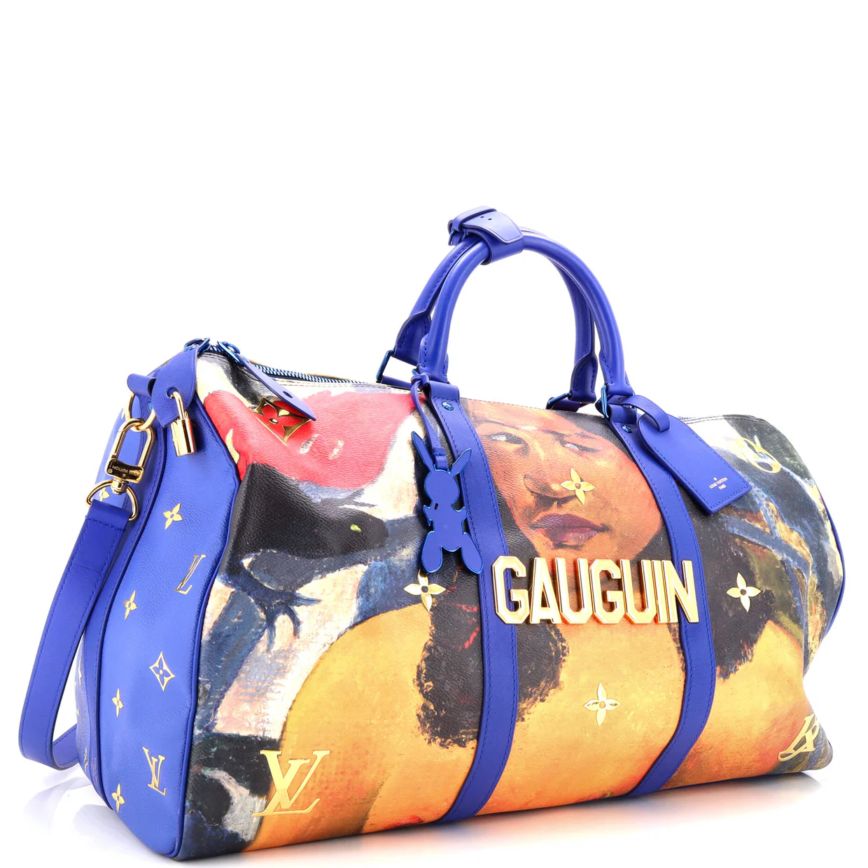 Keepall Bandouliere Bag Limited Edition Jeff Koons Gauguin Print Canvas 50 - Deep Luxury