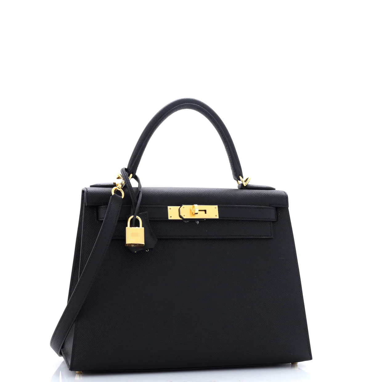 Kelly Handbag Noir Epsom with Gold Hardware 28 - Deep Luxury