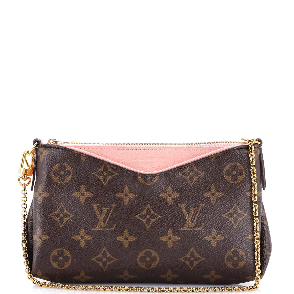 Pallas Clutch Monogram Canvas with Leather - Deep Luxury