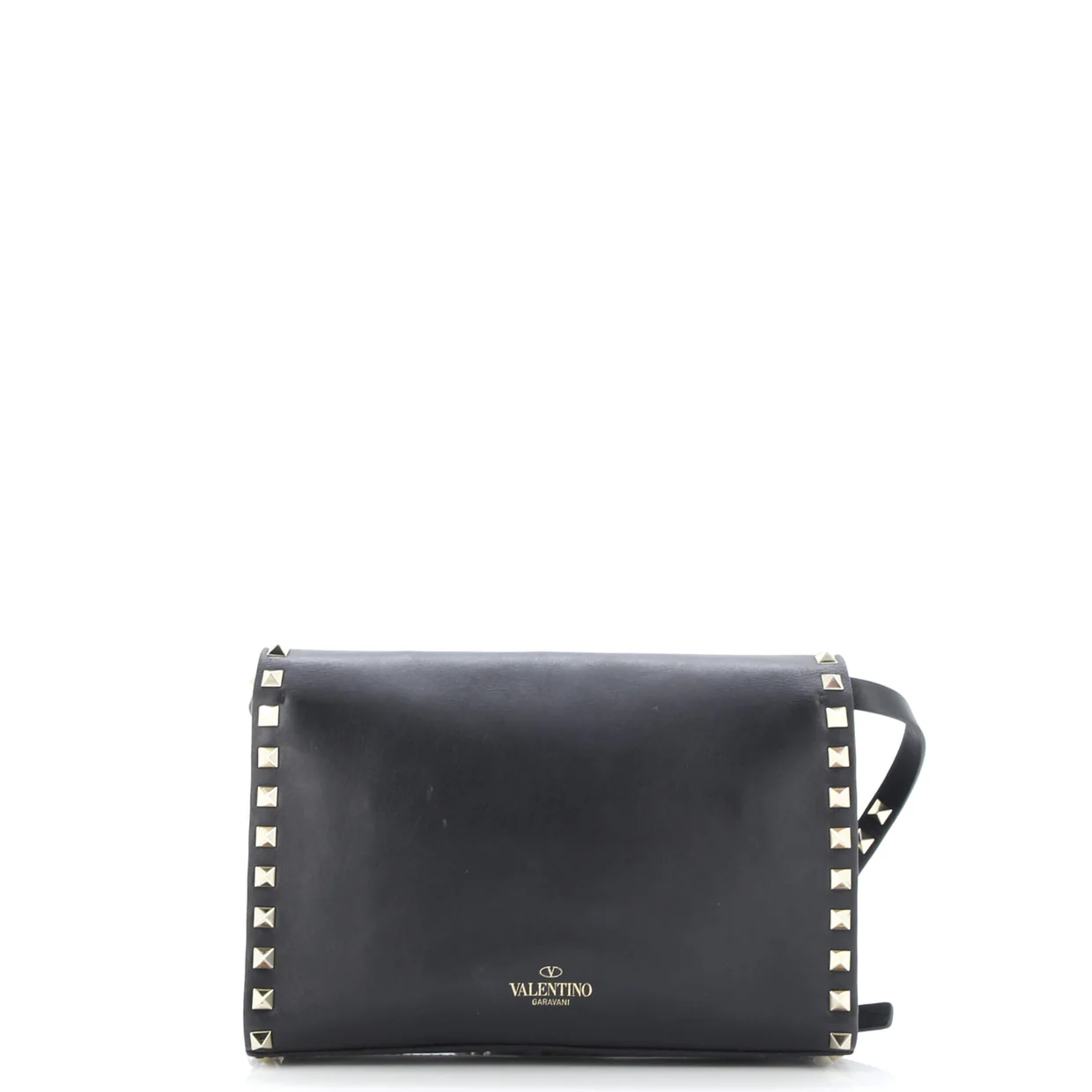 Rockstud Flip Lock Flap Bag Leather Medium - Deep Luxury