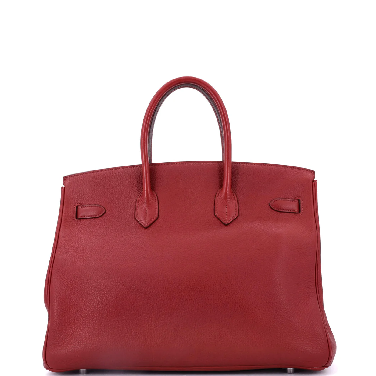 Birkin Handbag Rouge Garance Clemence with Palladium Hardware 35 - Deep Luxury
