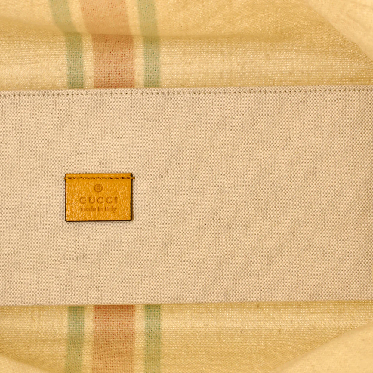 Foldable Web Tote Canvas with Leather Small - Deep Luxury