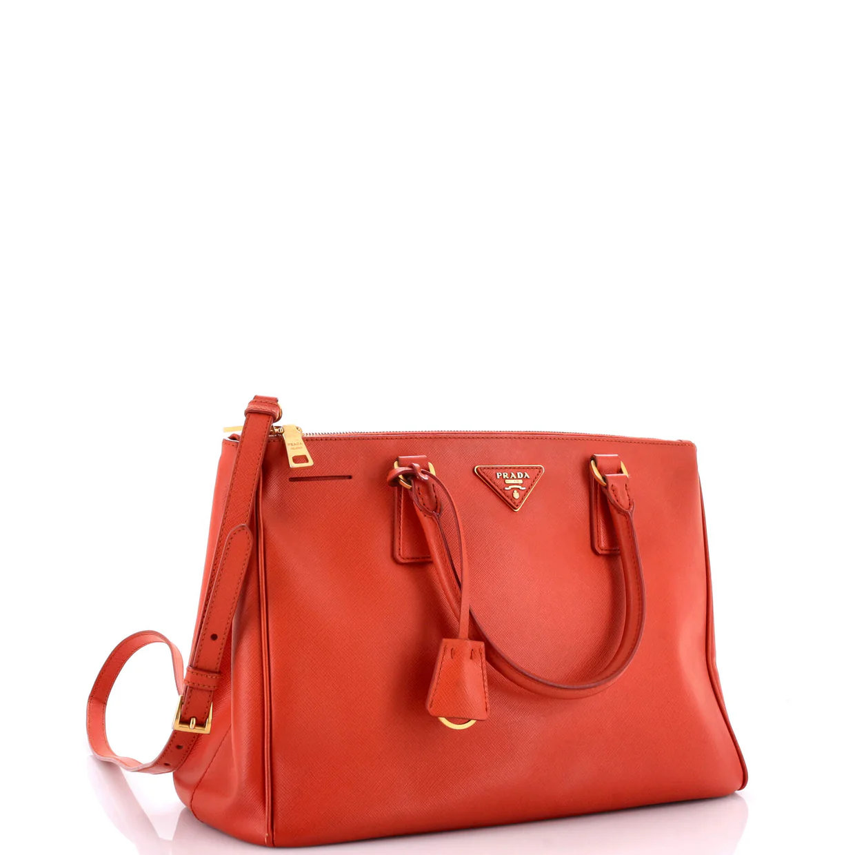 Double Zip Lux Tote Saffiano Leather Medium - Deep Luxury