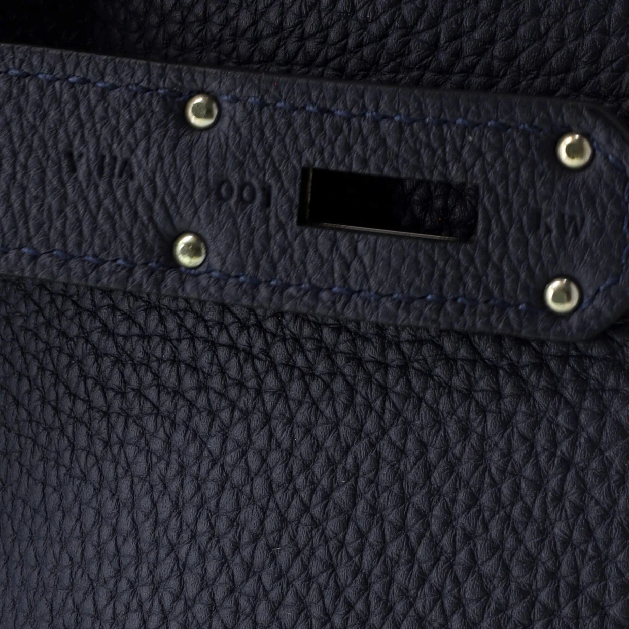 HAC Birkin Bag Bleu Nuit Togo with Palladium Hardware 40 - Deep Luxury