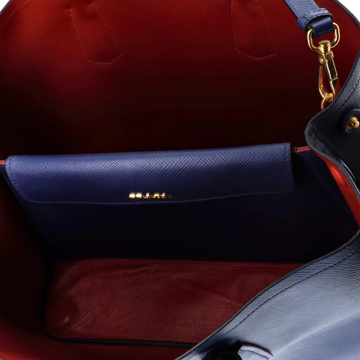 Cuir Double Tote Saffiano Leather Medium - Deep Luxury