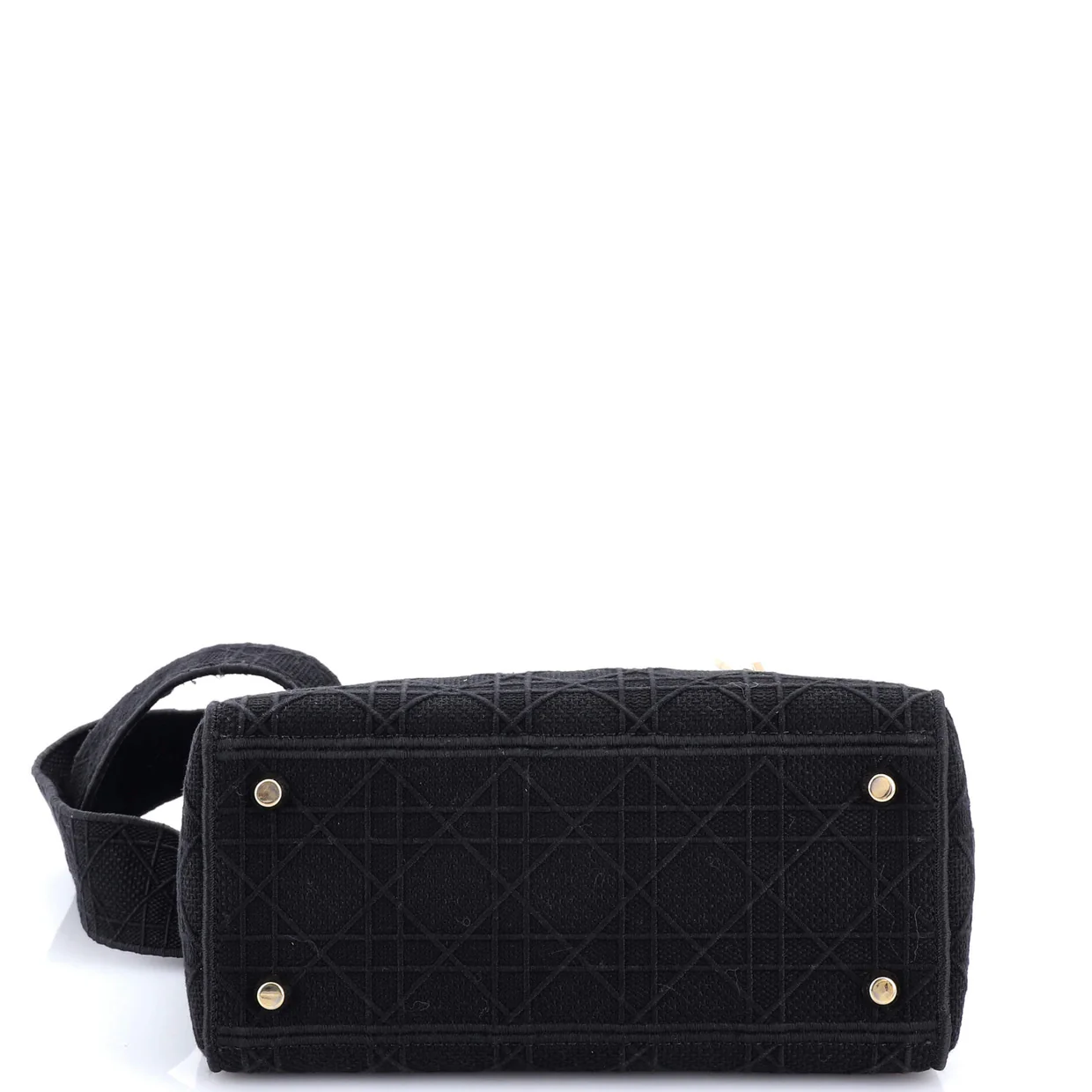 Lady D-Lite Bag Cannage Embroidered Canvas Medium - Deep Luxury