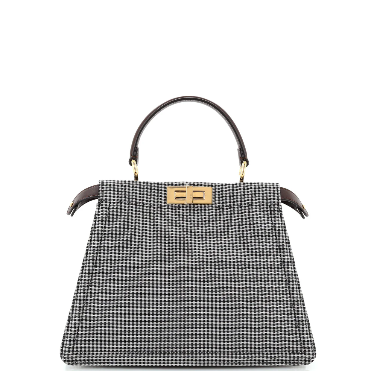 Peekaboo ISeeU Bag Houndstooth Wool Medium - Deep Luxury
