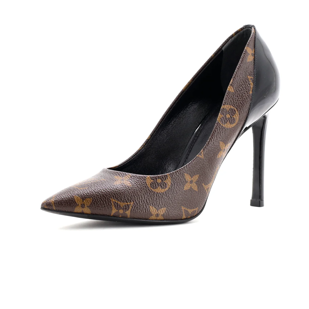 Women's Cherie Pumps Monogram Canvas and Patent - Deep Luxury