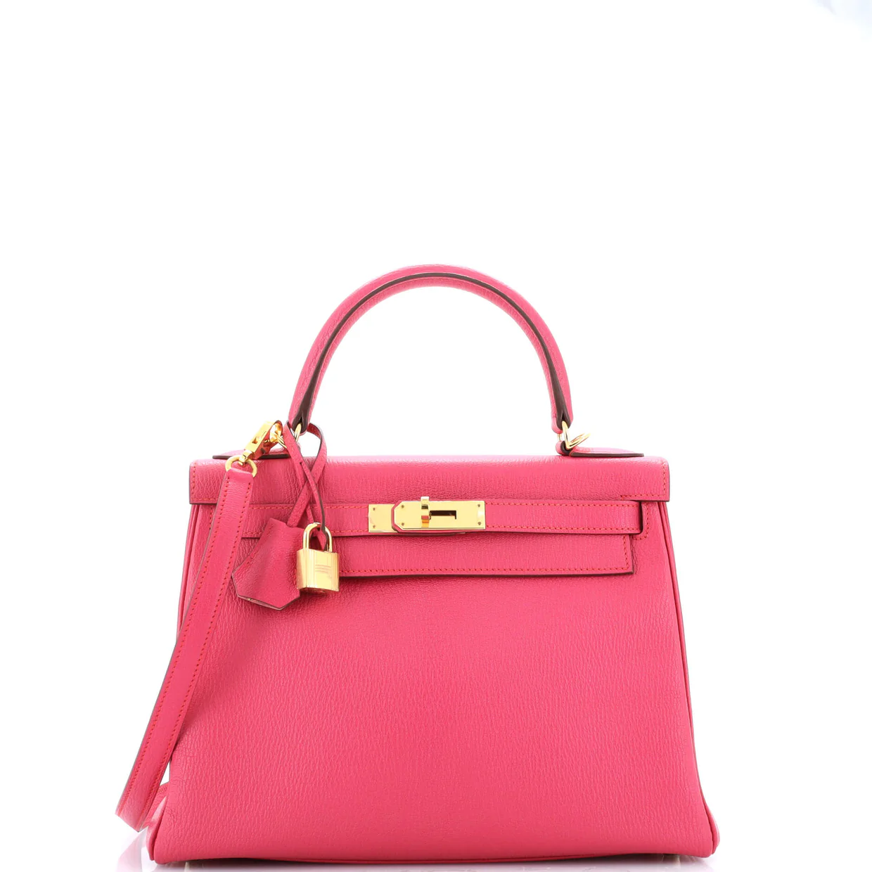 Kelly Handbag Bicolor Chevre Mysore with Gold Hardware 28 - Deep Luxury