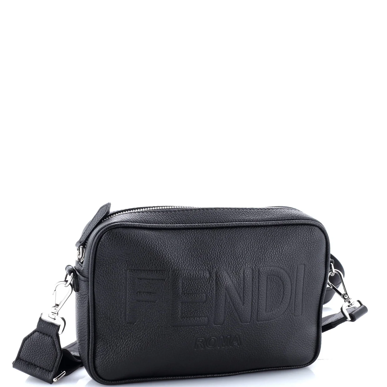 Logo Camera Bag Embossed Leather - Deep Luxury
